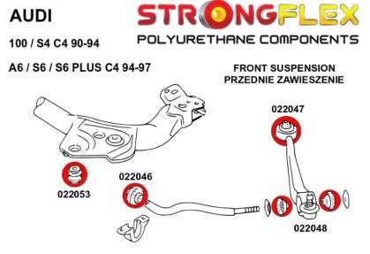 Achsträger PU Lagersatz Audi C4 - Strongflex