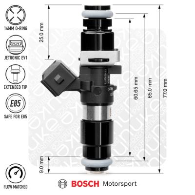 NUKE Performance - Bosch-Injektor 980cc 65mm (EV14L), 5-er Set, Durchfluss abgestimmt