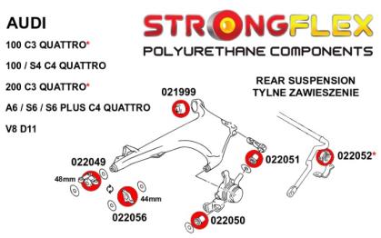 PU Lagersatz Hinterachse Audi C4 / Typ 44 / V8 D11 Quattro