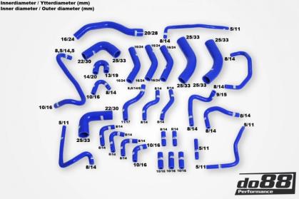 Unterdruckschlauchsatz Silikon mit Schellen - Audi RS6 4B - do88