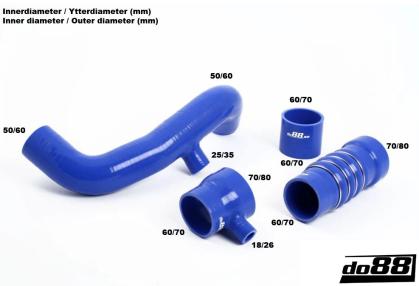 Silikon Druckschlauchkit mit Schlauchschellen Audi S2 3B