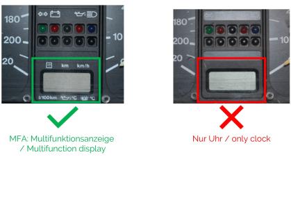 Bordcomputer Display für VW Golf 1 2 MK II Tacho / Kombiinstrument  VDO