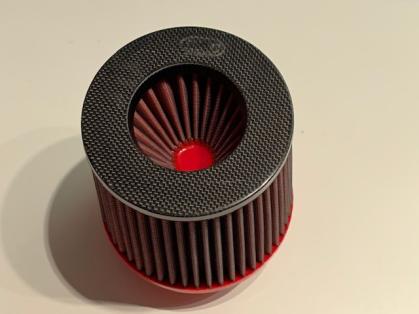 BMC Universal TwinAir Filter 80mm Durchmesser / Filterhöhe 140mm, Carbon-Top