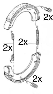 Federnsatz Handbremse Audi RS2  8-teiliger Satz - linke und rechte Seite