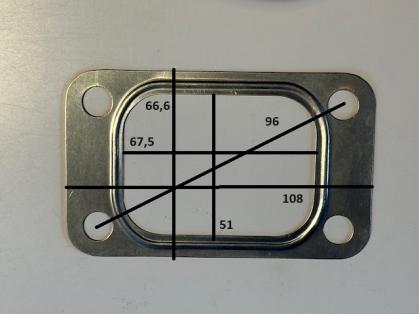 Dichtung von Abgaskrümmer auf Turbolader T3 / K27