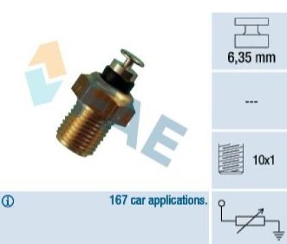 Temperatursensor 0-180C   M10X1 1 polig Audi / VW - FAE