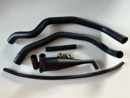 Kurbelgehäuseentlüftung / Ölabscheider, schmale kleine Bauform - mit Universal Schläuchen