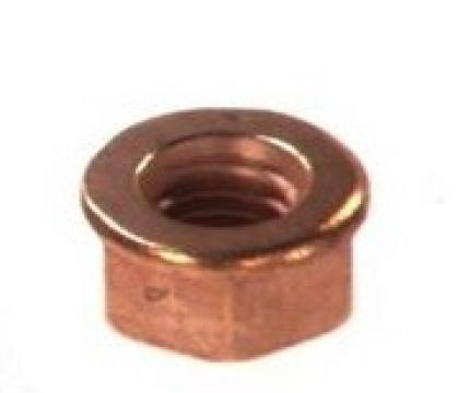 Mutter M10 SW17 verkupfert - für Abgastechnik