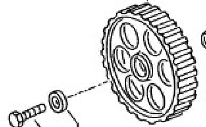Unterlegscheibe Nockenwellenrad Schraube auf Nockenwellenrad