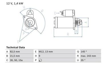 Anlasser BOSCH Audi 5 Zylinder