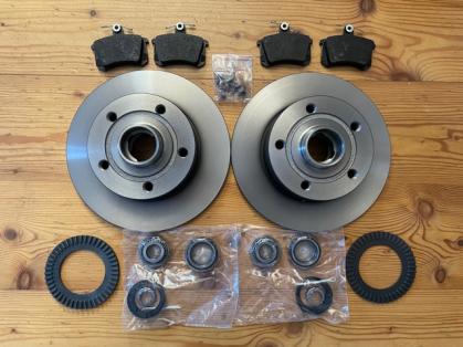 Hinterachsbremse Umbaukit auf LK 5x112 - Audi 80 B4 / Cabrio / Coupe  nur Frontantrieb