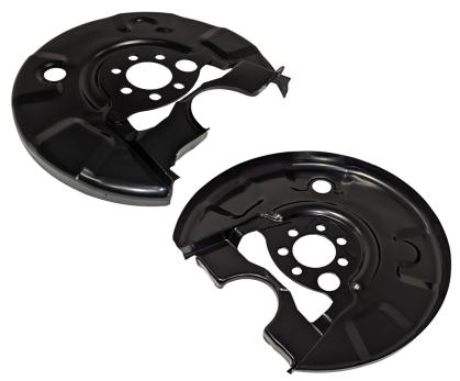 2x Ankerbleche, Spritzschutz, Hinterachse, VW Golf 1/2/3, Umbau 256 mm-Bremse