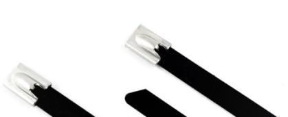 Edelstahl Kabelbinder schwarz beschichtet - 10 Stück