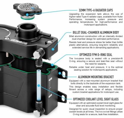 Nuke Performance Kühlmittel-Ausgleichsbehälter 0,8 Liter