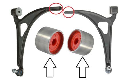 Lenkerlagerung (PU-Metall Lager) Audi A2 - Vorderachse links / rechts  Satz