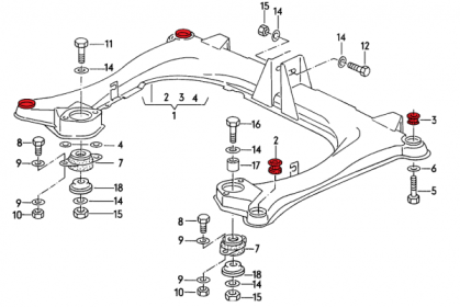 Aluminium Rennpsort Achslager Audi Typ 81/85/89/B4 - VERKLINE