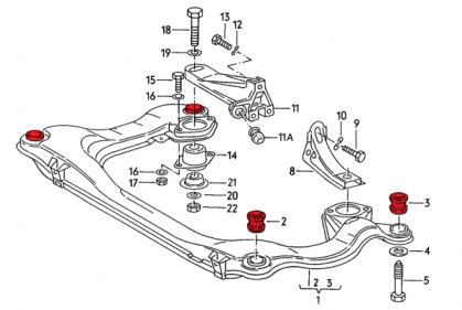 Aluminium Rennpsort Achslager Audi Typ 81/85/89/B4 - VERKLINE