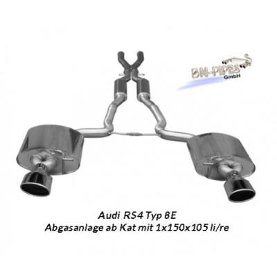 Edelstahl Abgasanlage Audi RS4 B7