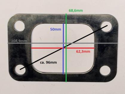 K27 / T3 Krümmer auf Turbo - Dichtung