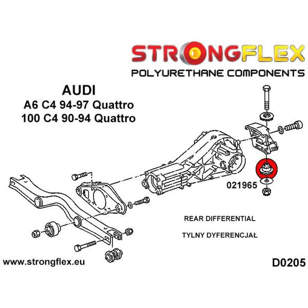 PU Lager Hinterachsdifferential Audi C4 / Typ 44 Quattro