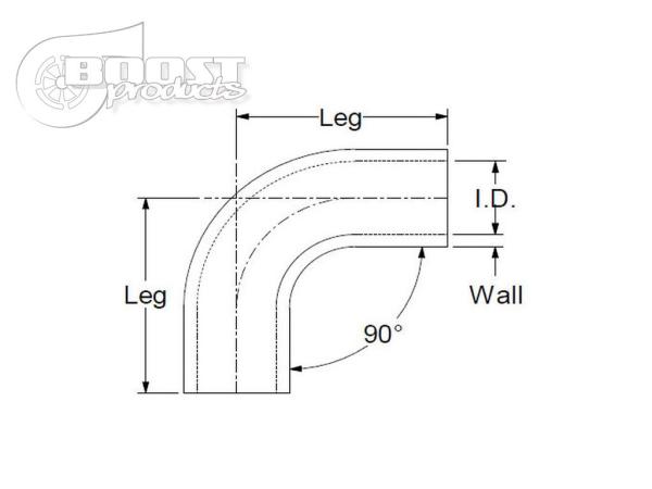 Silikonbogen 90° 22mm Durchmesser blau oder schwarz