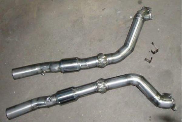 Hosenrohre 76mm mit Kat Audi RS6 4B links rechts Hosenrohre 76mm mit Kat Audi RS6 4B links rechts