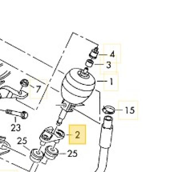 Halter - Lagerung Druckspeicher Audi Typ 85/89/B4/T44/C4 Halter - Lagerung Druckspeicher Audi Typ 85/89/B4/T44/C4