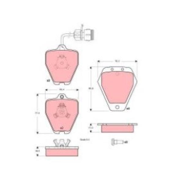 Bremsbelagsatz HP2 Bremse 314x30 und 323x30 Audi S4 / S6 C4