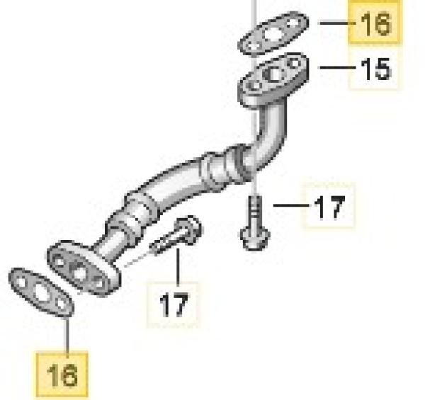 Dichtung, Öleinlass (Lader) ELRING - Audi 2,5 Liter 5 Zylinder TTRS RS3 RSQ3