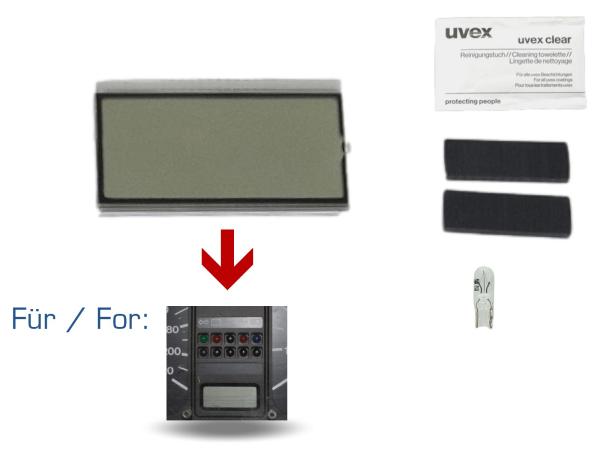 Display Digitaluhr Reparatur für VW Golf MK1 2 Kombiinstrument / Tacho