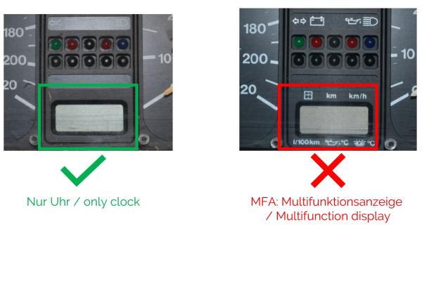 Display Digitaluhr Reparatur für VW Golf MK1 2 Kombiinstrument / Tacho