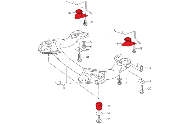 Rennsport Vorderachslager Aluminium Audi C4 - VERKLINE Rennsport Vorderachslager Aluminium Audi C4 - VERKLINE