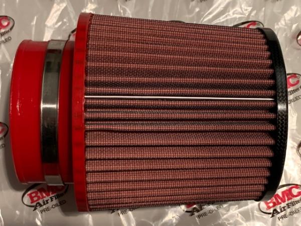 BMC Universal TwinAir Filter 100mm Durchmesser / Filterhöhe 140mm, Carbon-Top