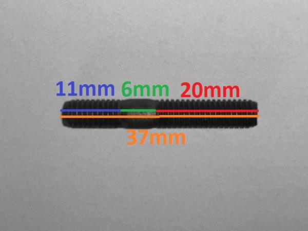 Stiftschraube M6x1 - Länge 37mm Stiftschraube M6x1 - Länge 37mm
