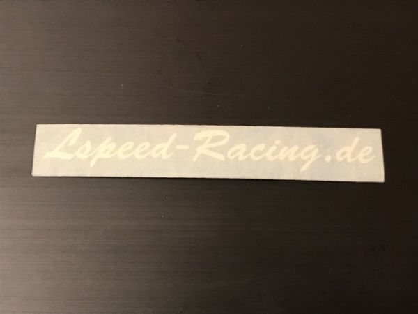 Lspeed-Racing.de Aufkleber 8cm weiß