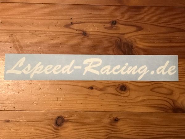 Lspeed-Racing.de Aufkleber 50,5cm weiß