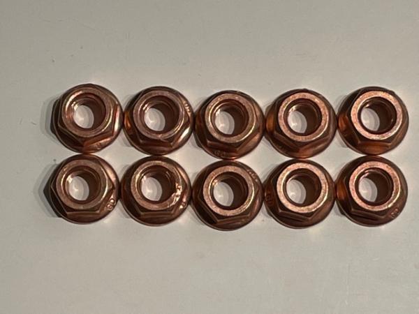 Kupfermutternsatz 10 Stück M8x1,25 SW12 Kupfermutternsatz 10 Stück M8x1,25 SW12