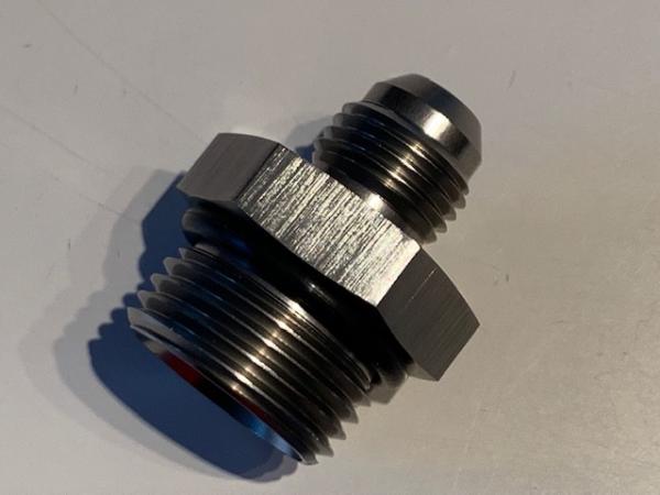 Einschraubadapter männlich 10AN auf männlich 6AN Alu, mit Dichtring Einschraubadapter männlich 10AN auf männlich 6AN Alu, mit Dichtring