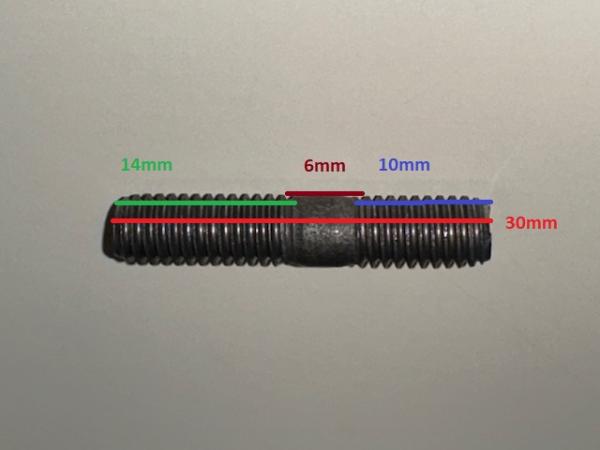 Stiftschraube für Turboladermontage KKK K24/26 M6 Stiftschraube für Turboladermontage KKK K24/26 M6