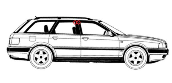 Montageclip B-Säulenverkleidung außen Audi Typ 89 / B4