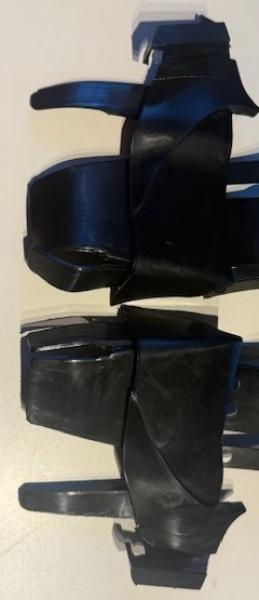 Übergangsabdichtstück Satz 2-fach Audi Cabrio Typ 89 Türe links und rechts, hintere Endstücke