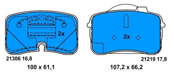 Bremsbelagsatz für UFO Bremse Audi 200 20V - Audi S4 C4 - Audi V8 D1 - ATE