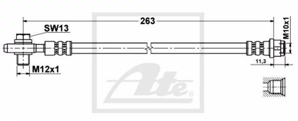 Bremsleitung / Schlauch Hinterachse  - ATE - Audi B6/B7 Bremsanlage
