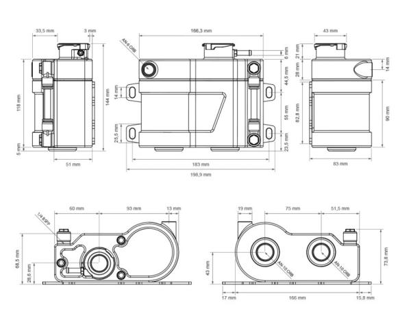 Nuke Performance Kühlmittel-Ausgleichsbehälter 0,8 Liter