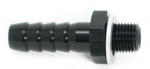 M10x1,0 Aluminium Schlauchanschluss / Schlauchtülle Schwarz eloxiert