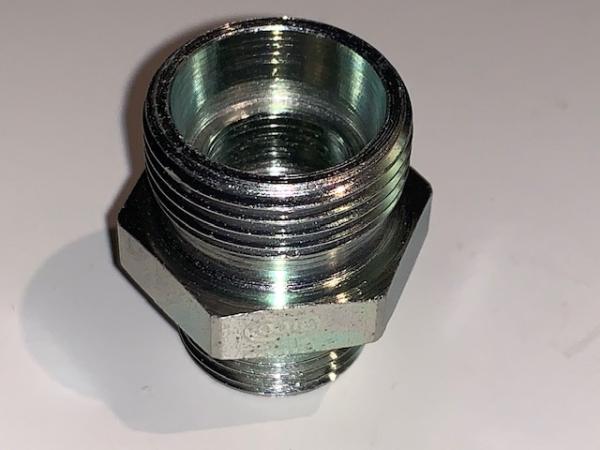 Gewindereduzierverbinder M22x1,5 auf M18x1,5mm Stahl Gewindereduzierverbinder M22x1,5 auf M18x1,5mm Stahl
