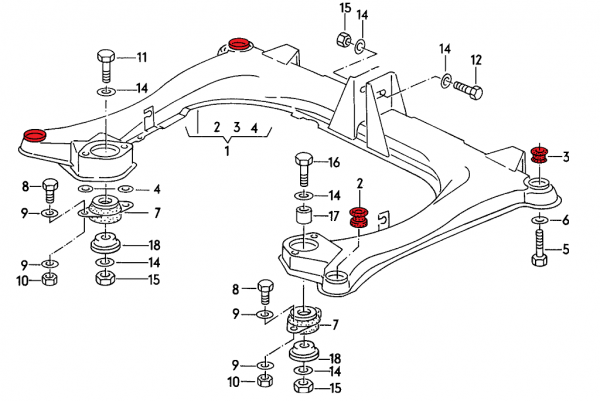 Aluminium Rennpsort Achslager Audi Typ 81/85/89/B4 - VERKLINE