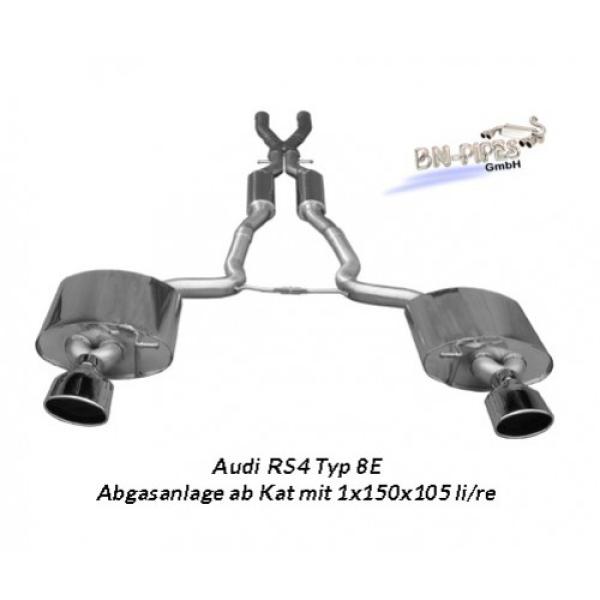 Edelstahl Abgasanlage Audi RS4 B7