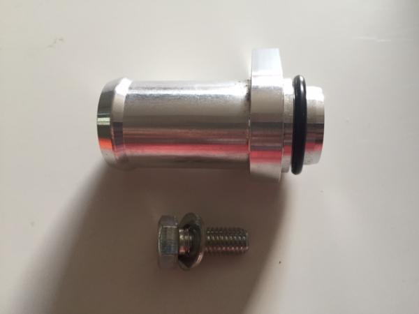 Rohrstutzen Alu für Wasserkühleranschluss Audi 5 Zylinder - 25mm