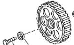 Unterlegscheibe Nockenwellenrad Schraube auf Nockenwellenrad